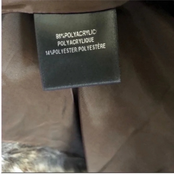 Lafayette 148 Open Front Faux Fur Collarless Vest Brown - Picture 6 of 6